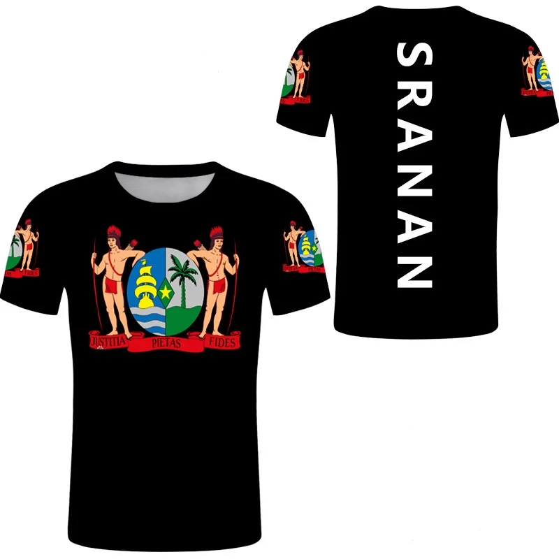 

Camiseta masculina personalizada do suriname verde legal streetweare camiseta preto sarnam impressão país bandeira roupas