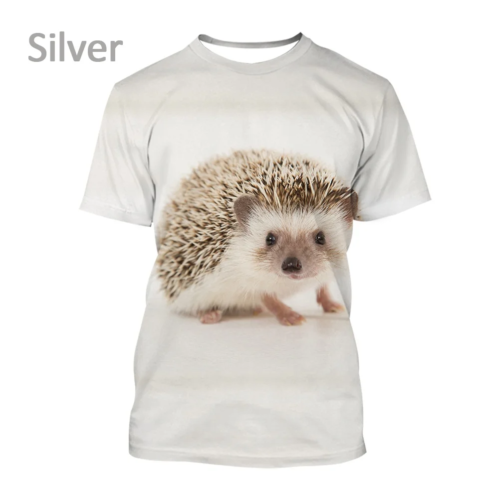 

Новинка, летняя мягкая 3d футболка, футболка с 3d принтом животного ежика, свободная повседневная футболка для мужчин и женщин, крутая забавна...