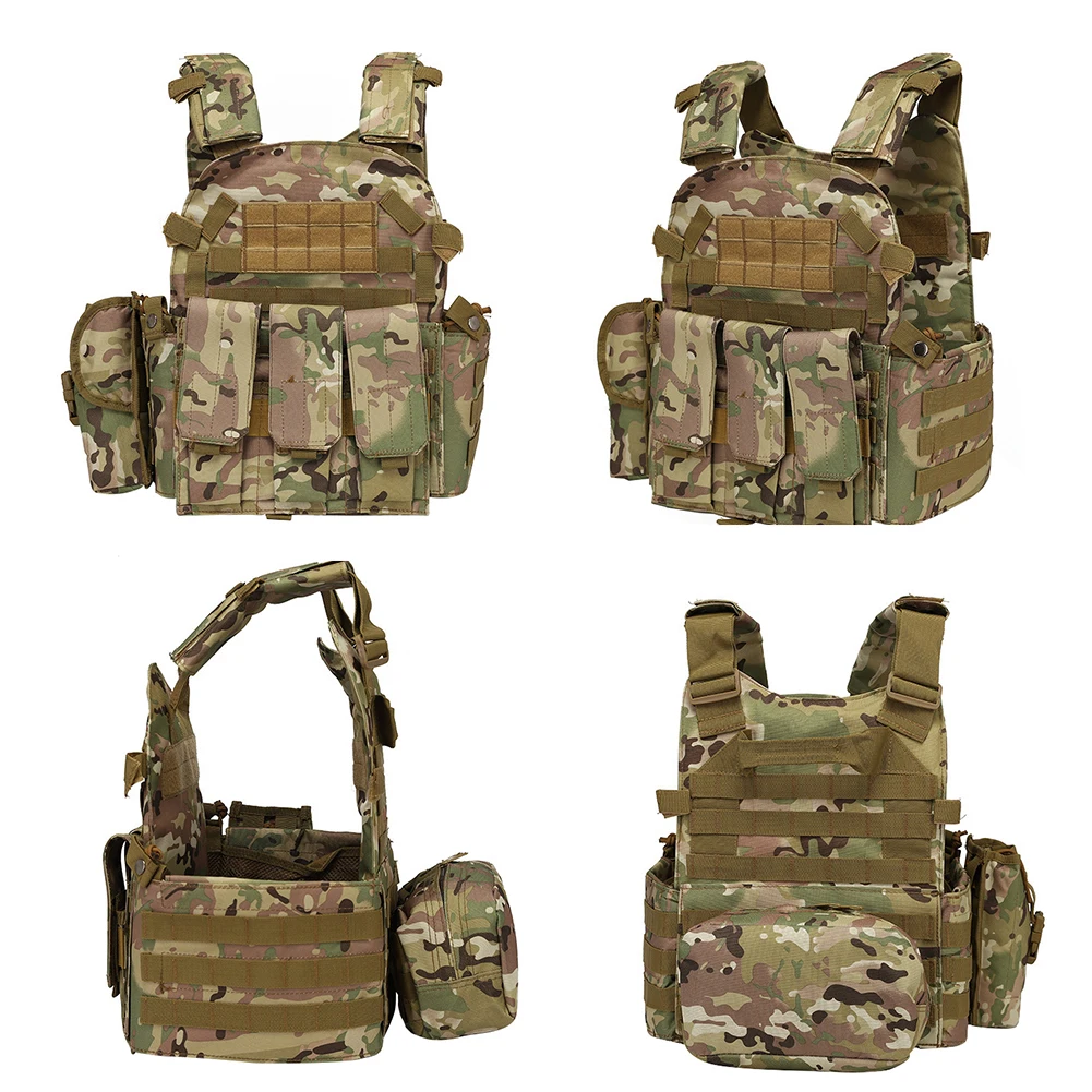 

Molle Webbed Gear Tactical Vest Bullet proof Jacket Hunting Vehicle Airsoft Accessories Combat Camouflage Military Vest