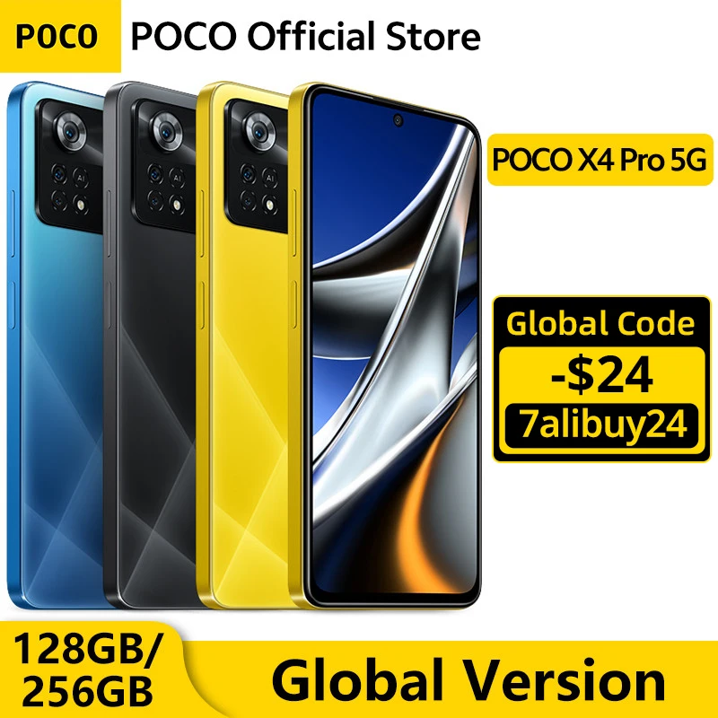 Смартфон глобальная версия POCO X4 Pro телефон с NFC 128 ГБ/256 ГБ Восьмиядерный процессор