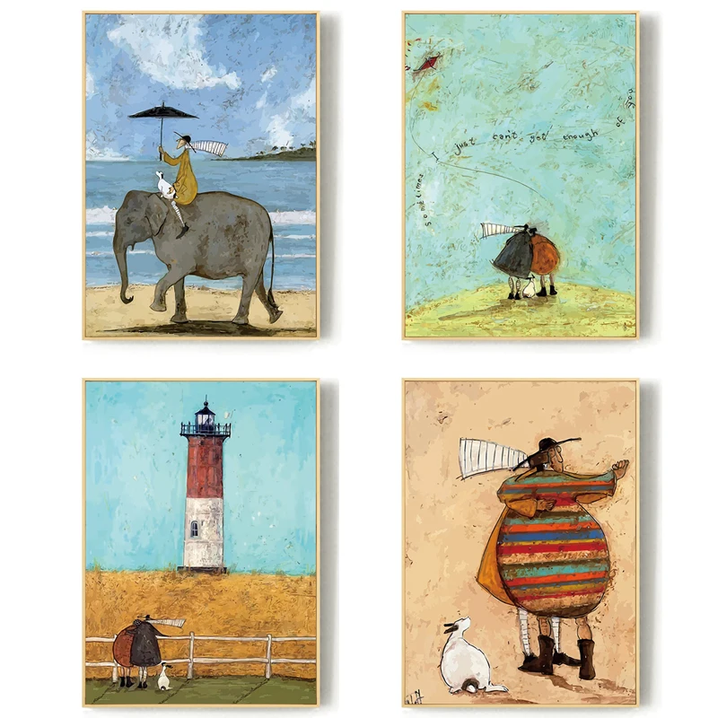 

Nordic Story Family Life Canvas Paintings Scandinavia Couple Figure Posters and Prints Abstract Wall Art Decoration Pictures