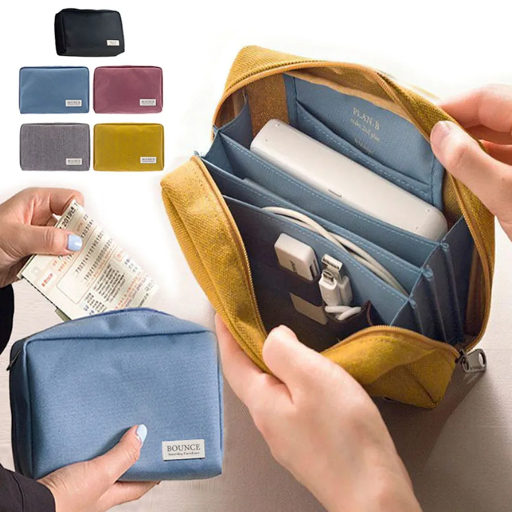 

Portable Digital Accessories bag Devices Organizer USB Cable Charger Storage Case Travel Cable Organizer Bag