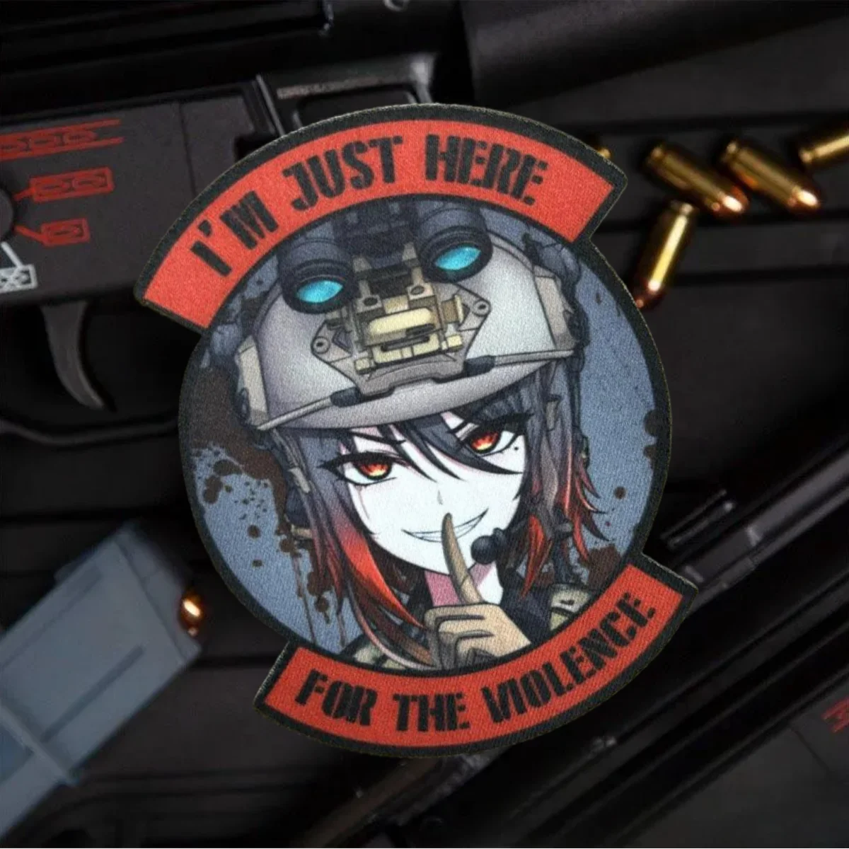 Аниме Mikhail Girl тактическая нашивка Военная я здесь за агрессивный моральный