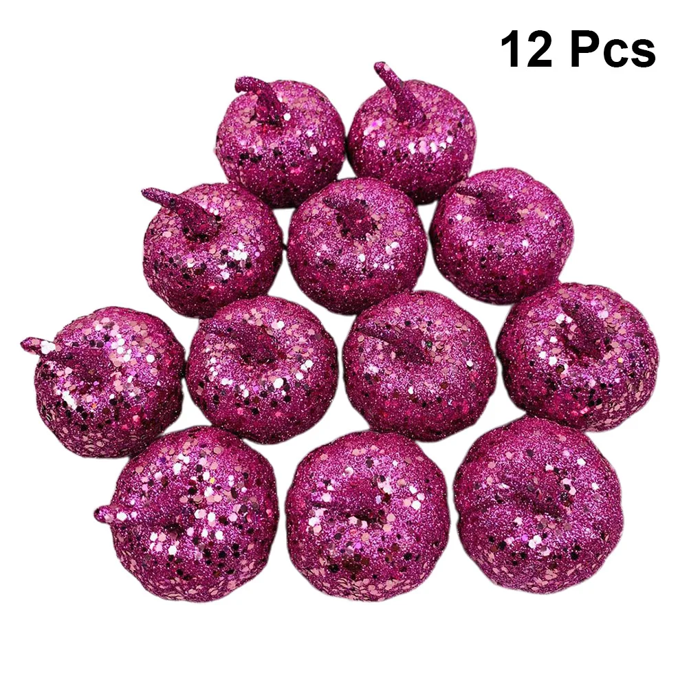 

Pumpkin Pumpkins Decordecoratingwhite Simulation Glitter Fall Diy Realistic Decorative Mini Harvest Party Props Decoration Small