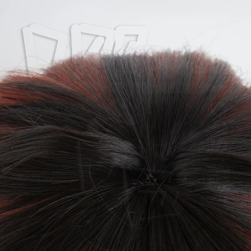 Парик для косплея аниме Sousou No Frieren Hugh Tark 32 см оранжевый черный термостойкие