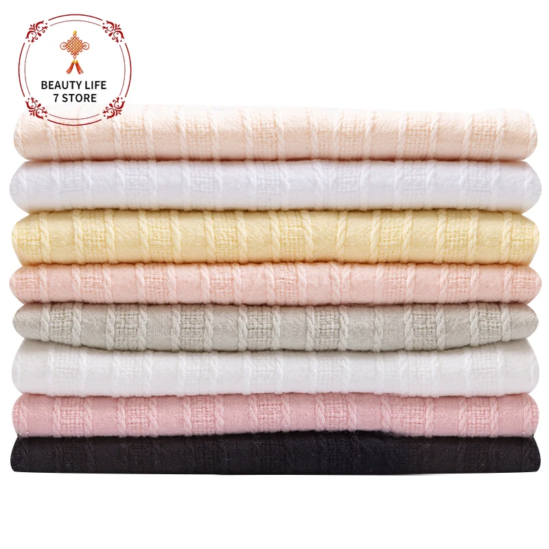 Прямая жаккардовая 100% хлопковая ткань весна-лето юбка-рубашка платье однотонная