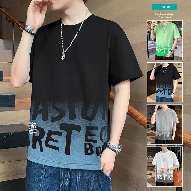 

2022 summer new 100% cotton t-shirt men's casual o-neck basic t-shirt men's high quality half sleeve bottomed shirt camisetas