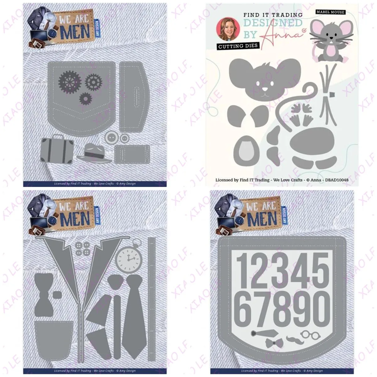 Mabel Mouse мужские цифры металлические трафареты для DIY Скрапбукинг фото вырубка