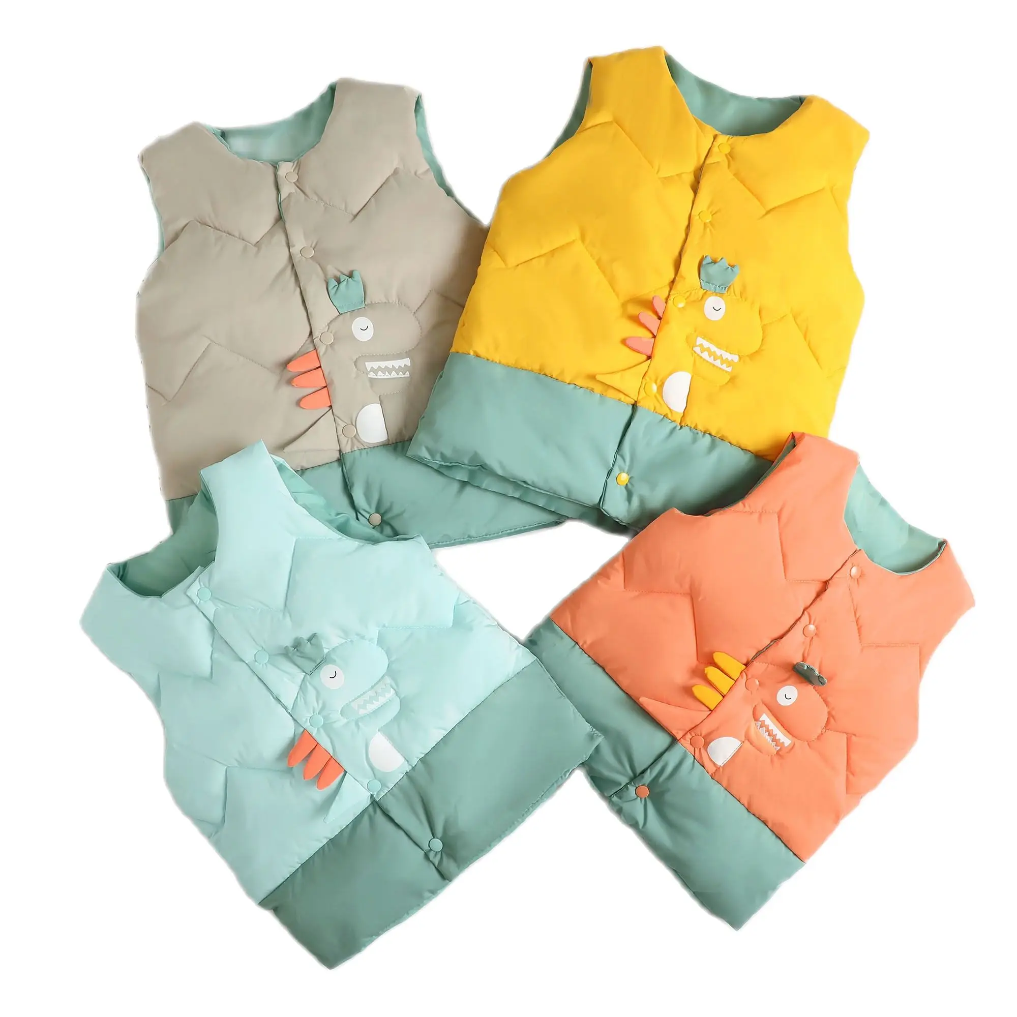 

Kids Baby Boy Winter Coats Clothes Small Dinosaur Down Jacket Vest Cute Children Boy Girl Outfit for 3-8 Years Toddler Outfits