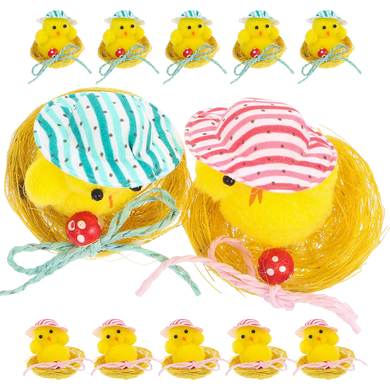 Купи Easter Chicks Chicken Toy Mini Plush Chick Egg Party Farm Baby Toys Animals Animal Stuffed Yellow Figures Filler Figurines за 446 рублей в магазине AliExpress