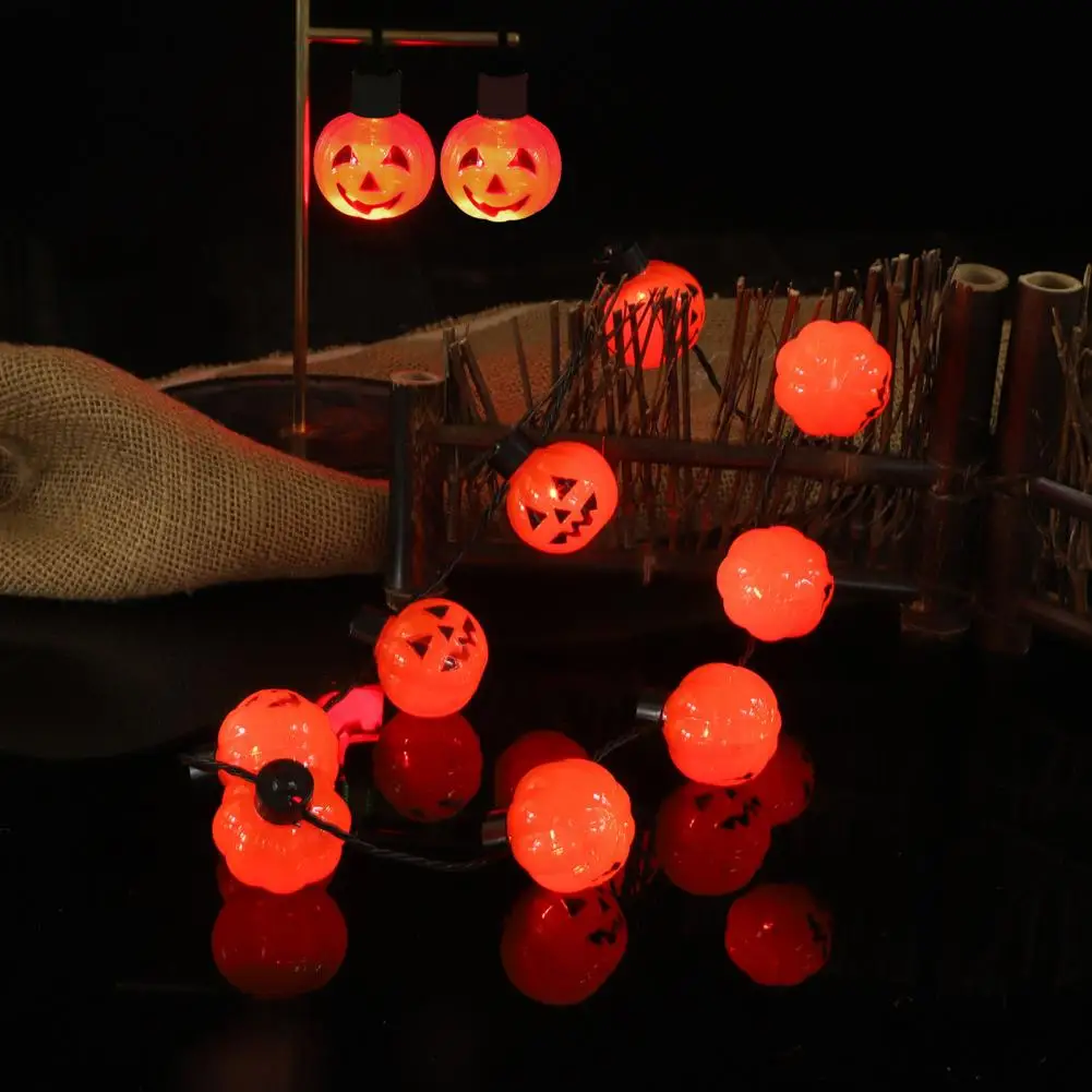 

Indoor Outdoor Pumpkin Light Festive Led Pumpkin Necklace Lights for Indoor Outdoor Halloween Party Decorations Battery Operated