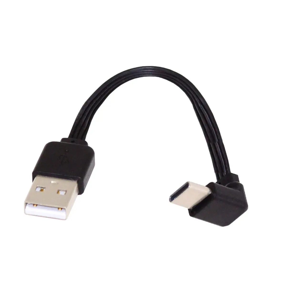 

Zihan USB 2.0 Type-A Male к USB-C Type-C Male 90-градусный угловой плоский тонкий кабель для передачи данных FPC для FPV, диска и телефона 13 см