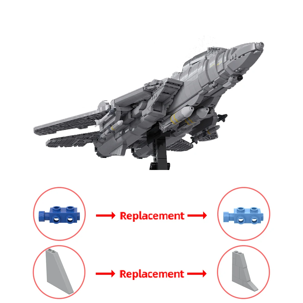 MOC F-14 Tomcat Истребитель Модель Строительные Блоки Военный Флот Защита Перехватчик