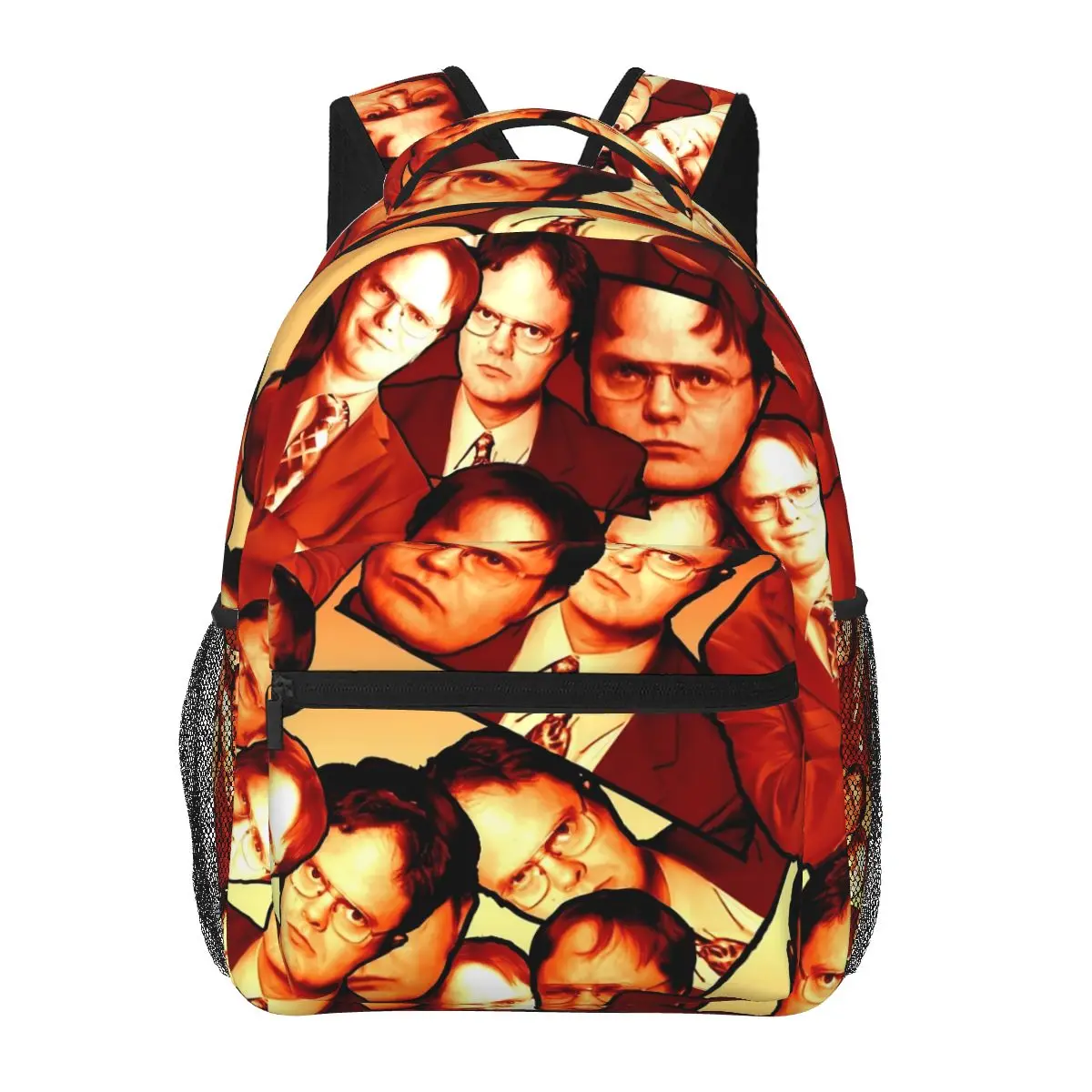 

Dwight Schrute Print Backpack The Office Outdoor Backpacks Male Designer Breathable High School Bags Kawaii Rucksack