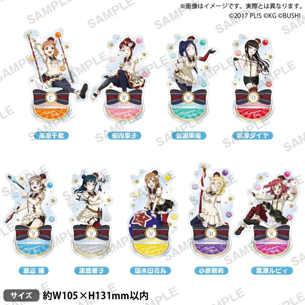 Фото Япония Bushiroad Goods Lovelive Aqours Circus Standing Sign Периферийные устройства №1