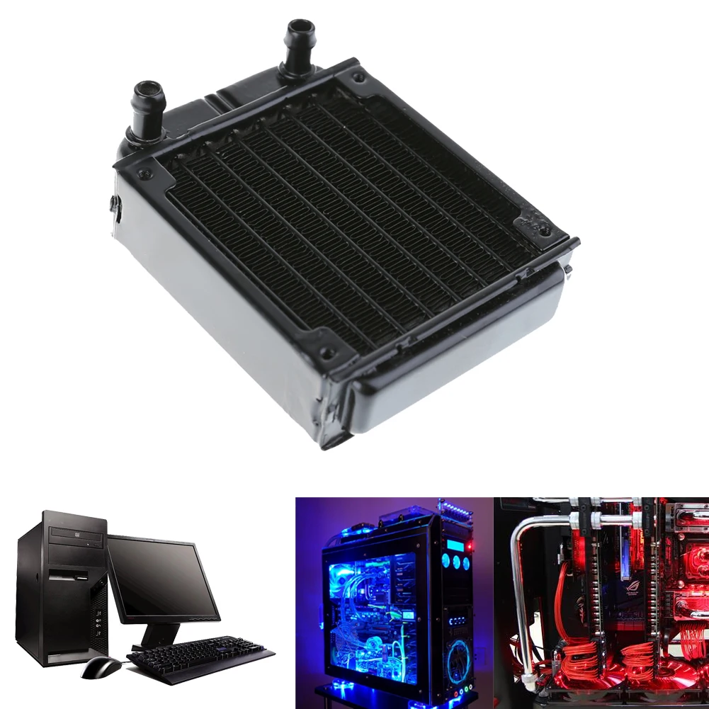 

Aluminum G1/4'' PC Water Cooling Radiator For CPU GPU RAM Heatsink Exchanger Fan Radiator 80/120/240/360mm Black/White