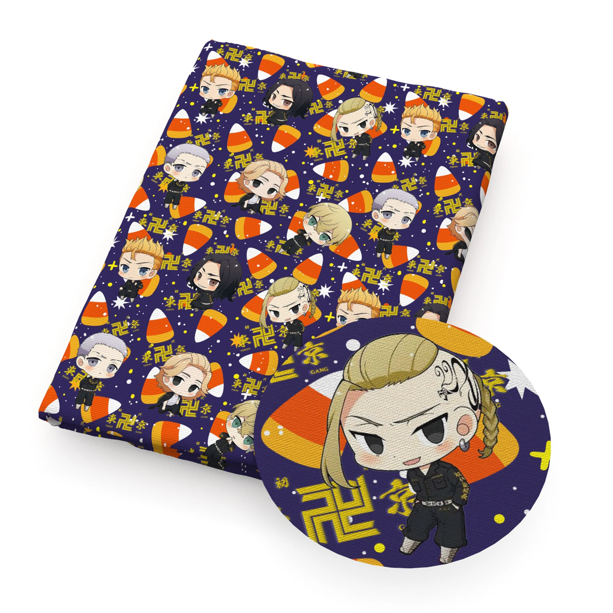 50*145 см японская аниме Лоскутная Новогодняя Полиэстеровая хлопчатобумажная