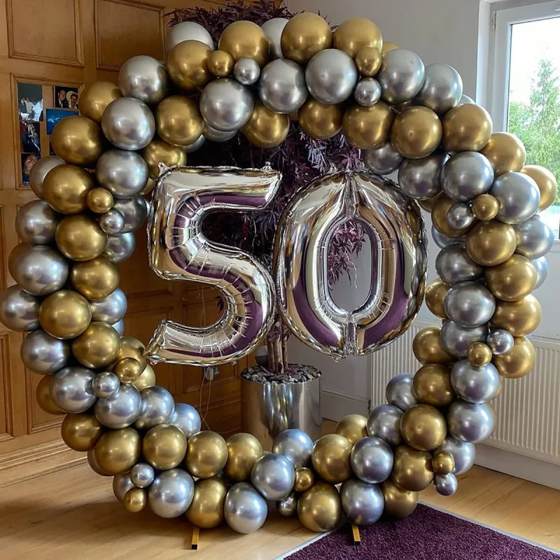 

Retro Pink Coffee Balloons 5 Inch Chrome Gold Party Balloon for Wedding Birthday Party Supplies Ceremony Decorations 10/20/30pcs