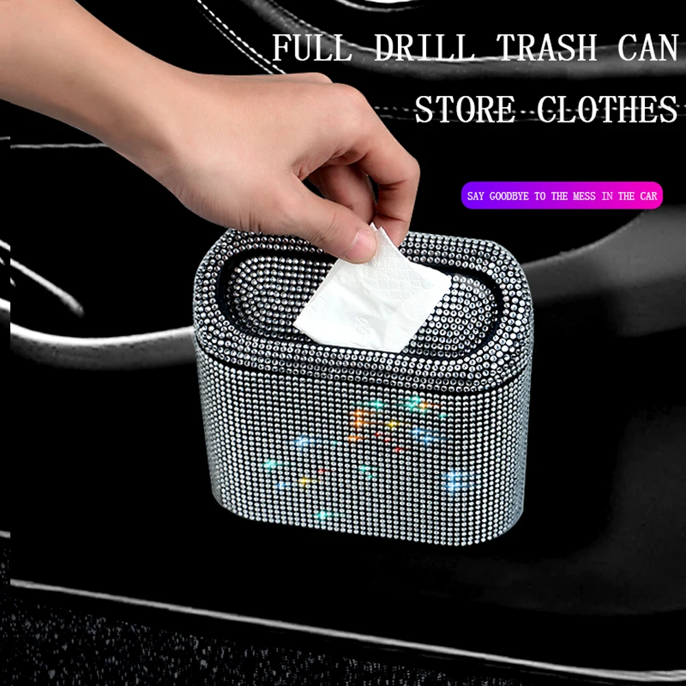 

Шикарная мусорная корзина, автомобильная корзина, коробка для хранения, мусорная корзина с дверью автомобиля, подвесной пресс, герметичный ...