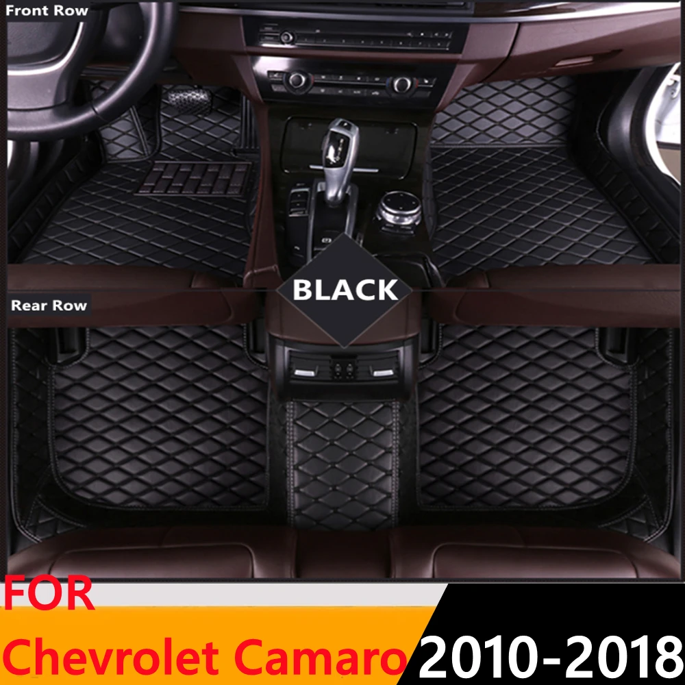 

Sinjayer Waterproof Leather Custom Fit Car Floor Mats Front & Rear FloorLiner Auto Parts Carpet For Chevrolet Camaro 2010-2018