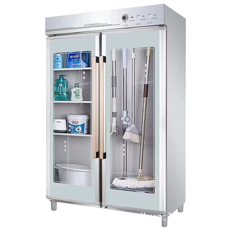 Шкаф для чистки двойной двери из нержавеющей стали школьная чистка шкаф хранения