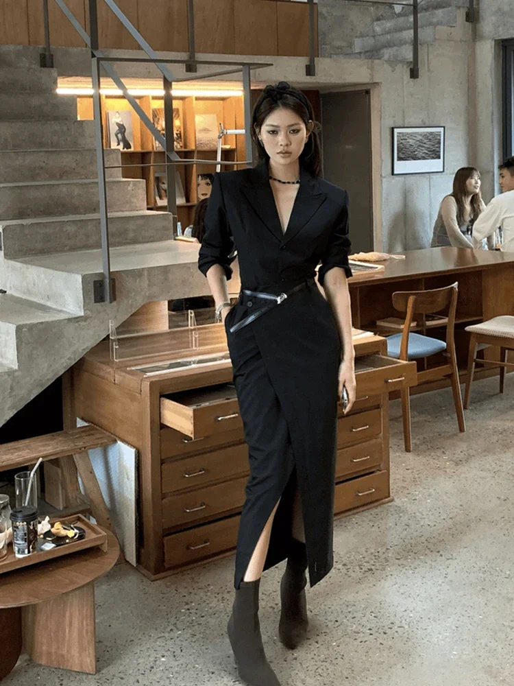 Женский элегантный пиджак UNXX в стиле Френч с юбкой изысканный облегающий для