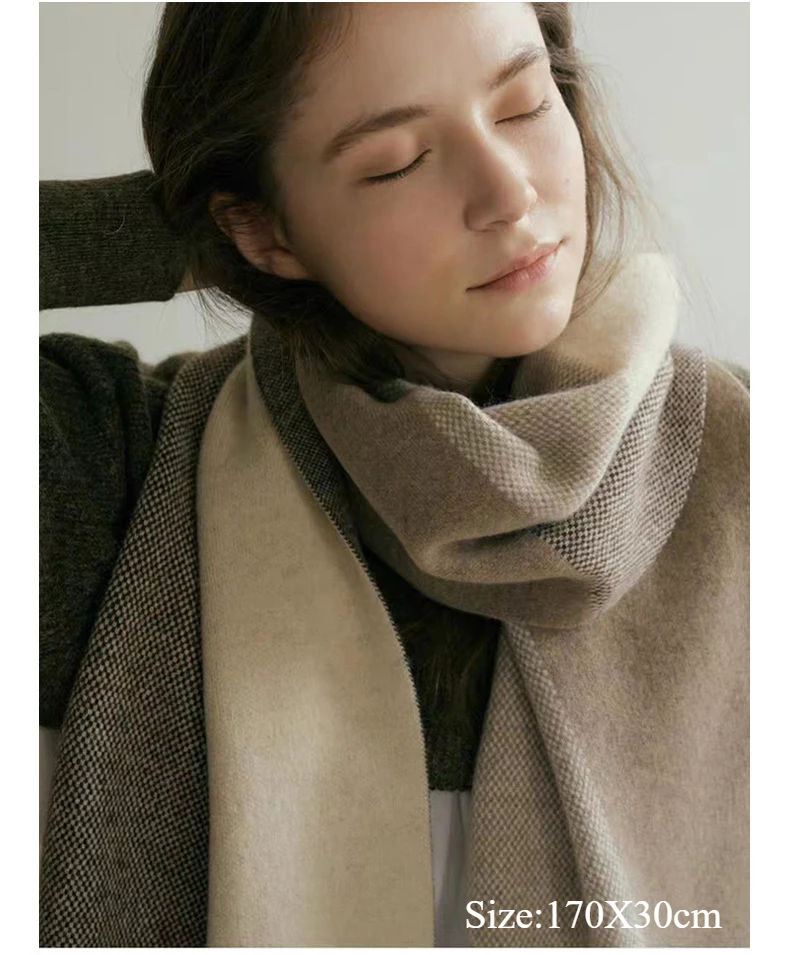 Теплые шарфы унисекс для улучшения темперамента шарф корейские универсальные