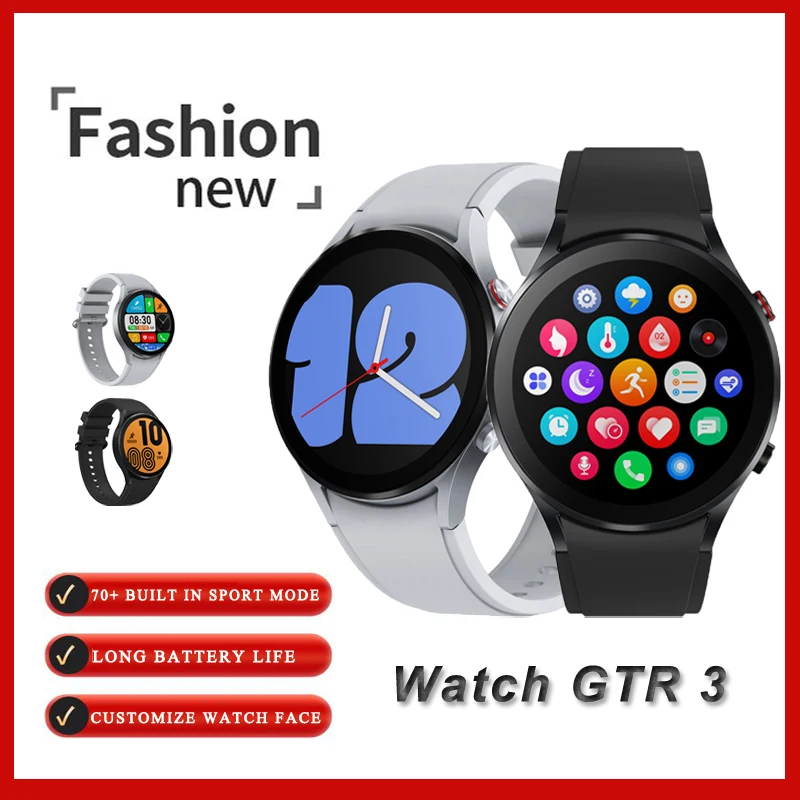 

GTR3 Men's and Women's New Smart Watch Bluetooth Call Heart Rate Blood Oxygen Language Assistant Sports Information Reminder Fit