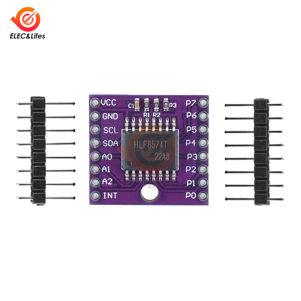 2 5-6 В постоянного тока MCU 8574 PCF8574T Плата адаптера MCU8574 расширения Модуль