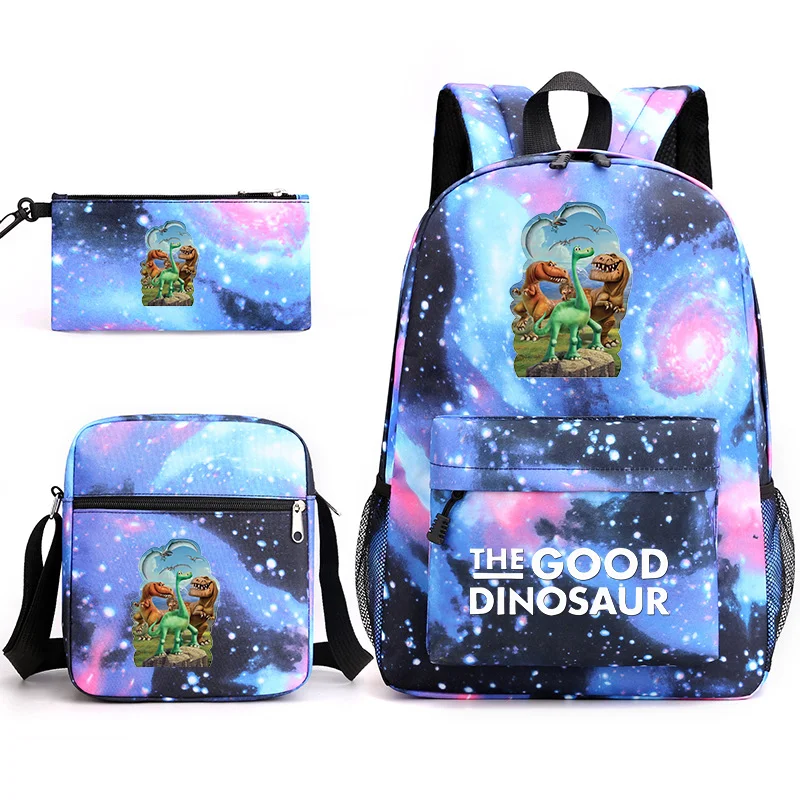 

3pcs Disney The Good Dinosaur Bookbag Kids Backpack Student Boys Girls School bags Shoulder Bag Set Daily Backpacks Mochilas