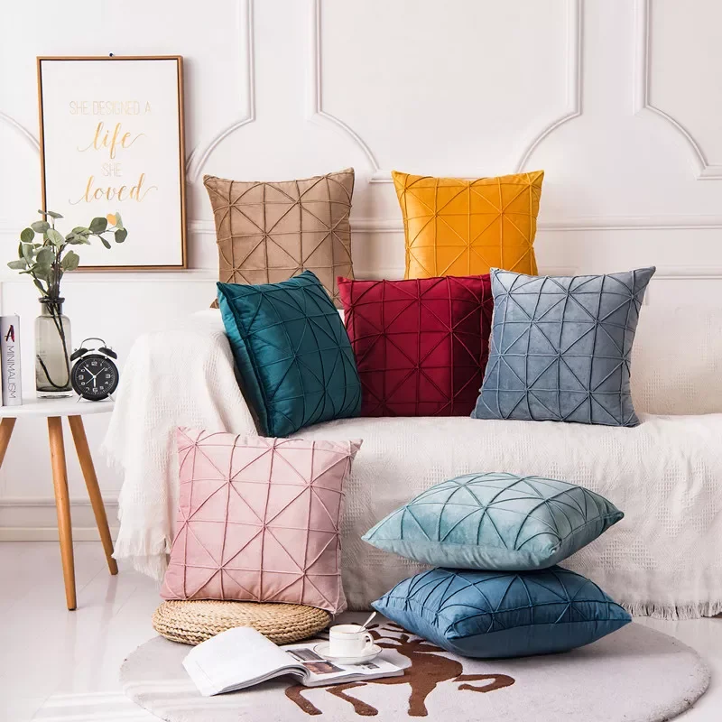

Yellow Blue Pink Solid Color Cushion Cover Pillow Cover Pillow Case Home Decorative Sofa Throw Decoration 45x45cm