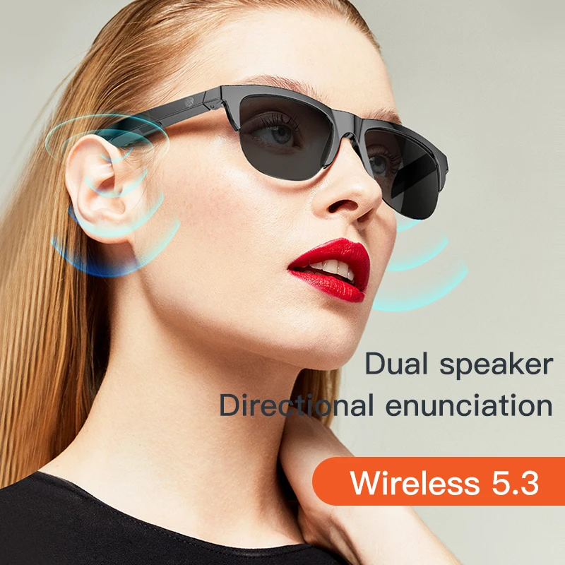 Стерео поляризованные мужские солнцезащитные очки с Bluetooth-наушниками сенсорным