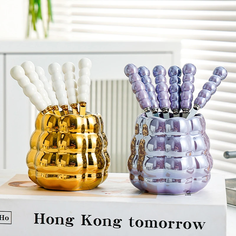 Позолоченная керамическая банка для хранения жемчужина искусственная коробка