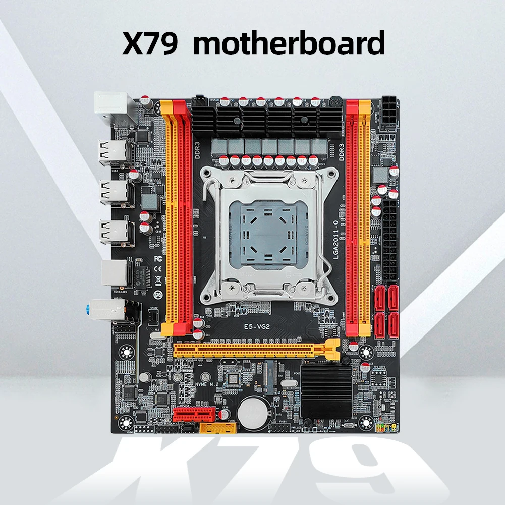

X79 Computer Motherboard NVME M.2 SSD LGA 2011 Support DDR3 Memory 4*SATA2.0 Interface Fit for Intel CPU E5 2600/ 2689/2690/2670