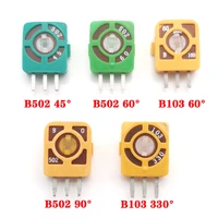 5pcs new remote control aircraft rocker rc airplane potentiometer piece b502 5k 45 60 90 103 10k 330 degrees potential connector