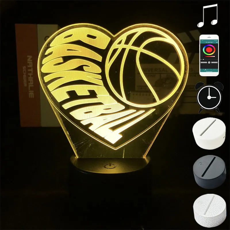 

3D Atmosphere Lamp Night Projector Night LED Basketball Fans Kids Room Nightlight Kids Teenager Gift