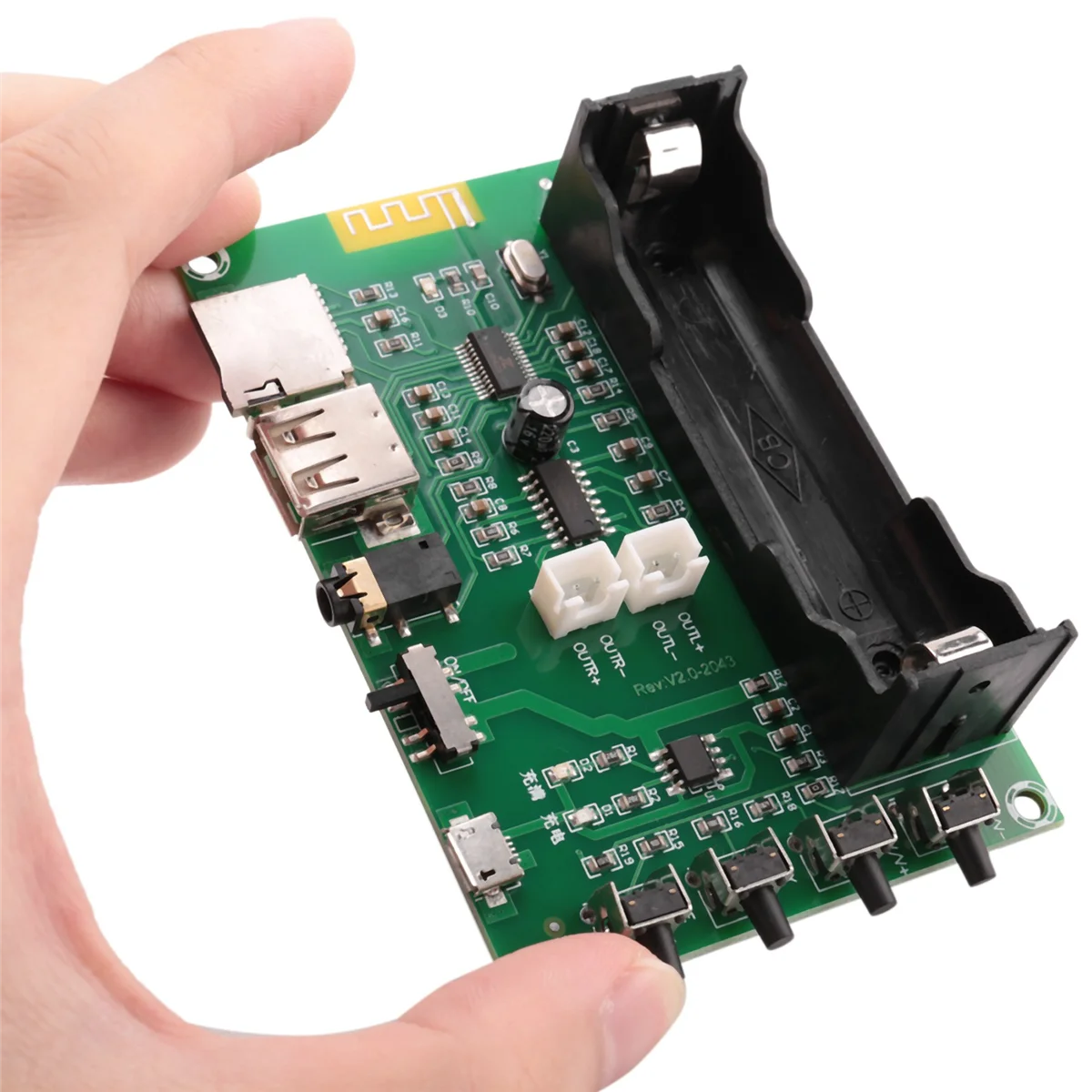 Плата усилителя мощности компактная перезаряжаемая литиевая батарея Bluetooth 10 Вт