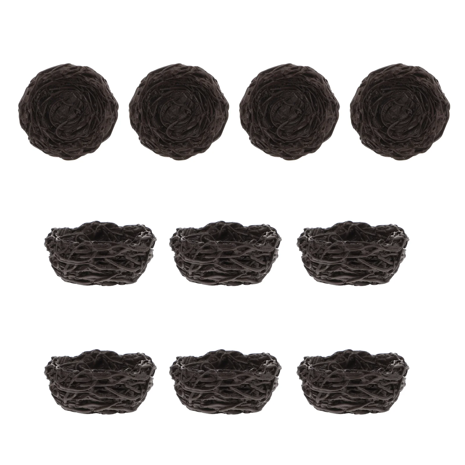 

10 Pcs Miniature Glass Ornaments Tabletop Miniatures Wedding Decor Birdhouses Garden Decorations Tables Succulent Planter Moss