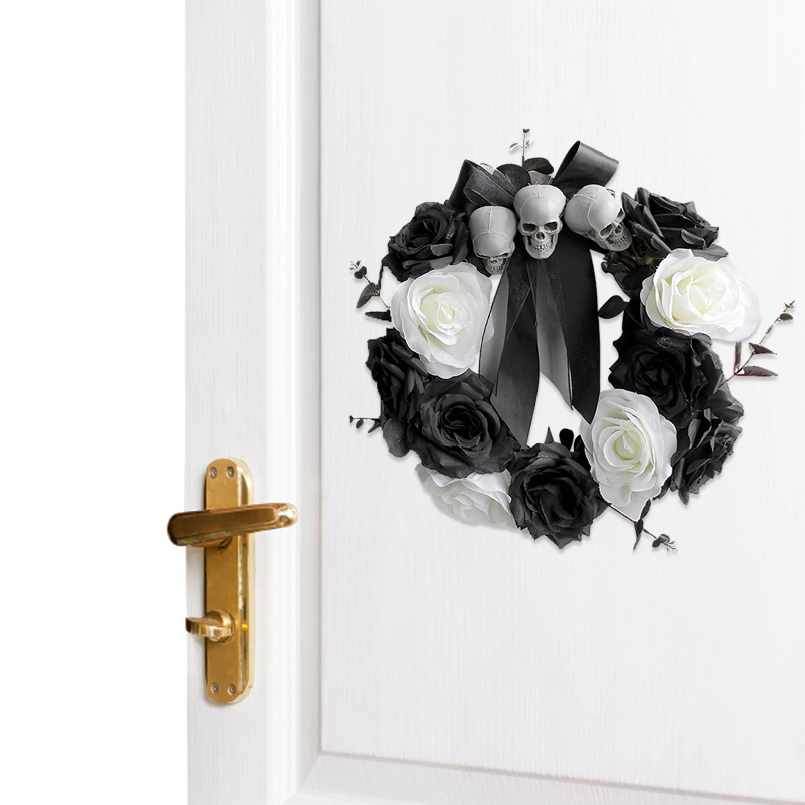

Halloween Wreath Artificial Halloween Skull Wreath Front Door Wreath For Home Wall Halloween Party Decorations