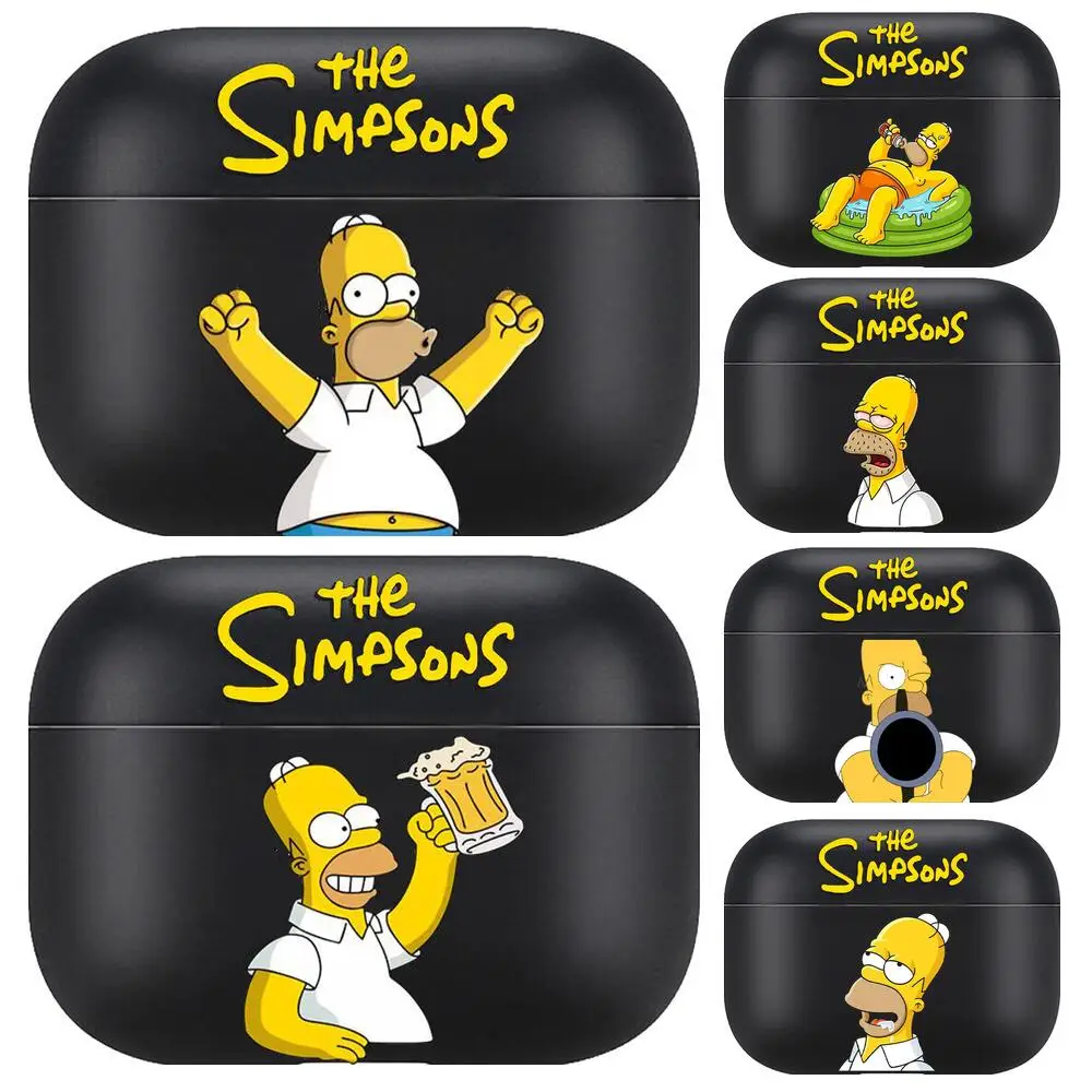 

Cartoon Simpson For Airpods pro 3 Airpods 1 2 Protective Bluetooth Wireless Earphone Cover Air Pods cases black 1 2 pro