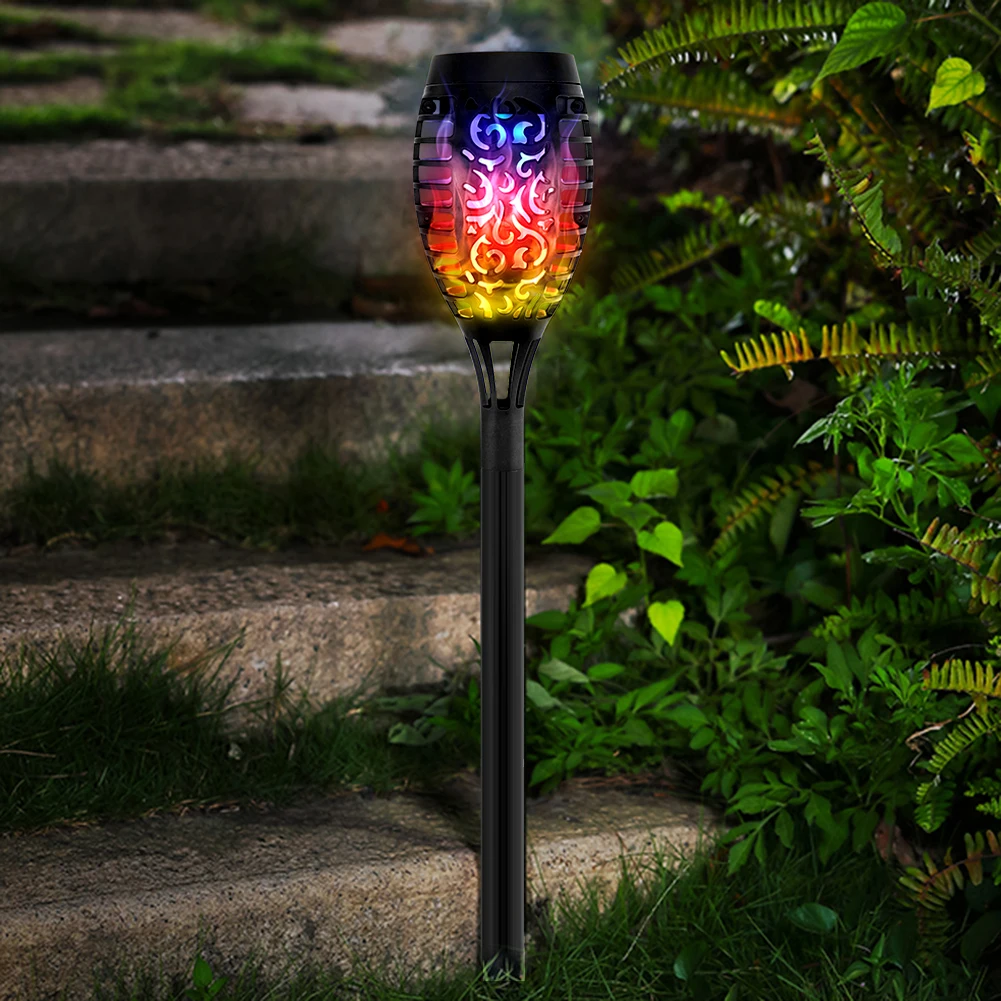 

12LED Solar Flame Flickering Light Waterproof Outdoor Garden Yard Patio Lamps Yard Pathway Courtyard Decoration