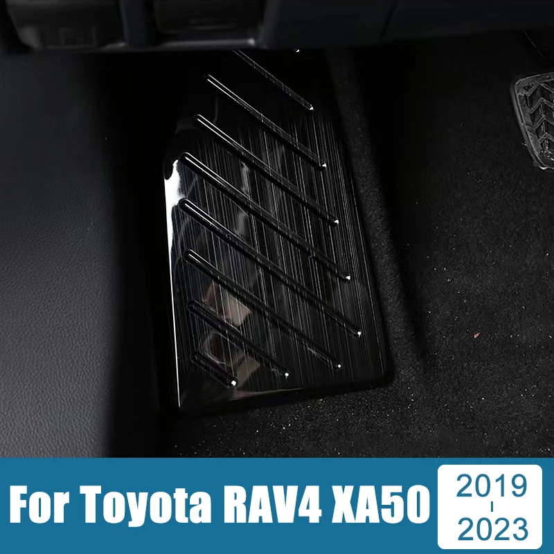 

Stainless Car Footrest Pedal Plate Cover Trim Non-Slip Pad Accessories For Toyota RAV4 RAV 4 XA50 Hybrid 2019-2021 2022 2023