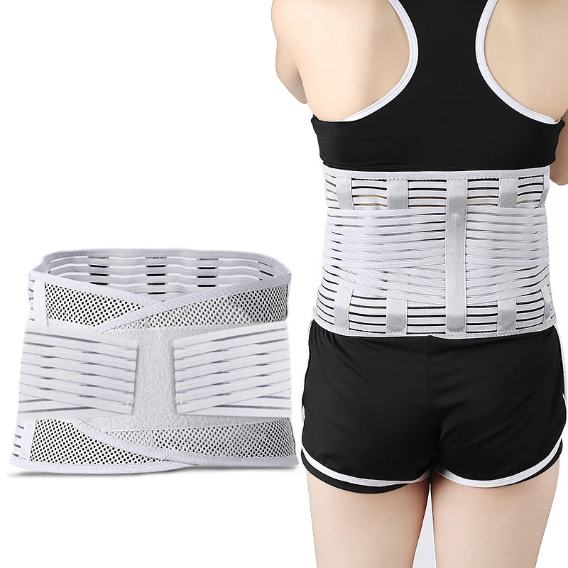 

Поддерживающий бандаж для нижней части спины со встроенной стальной пластиной, дышащий защитный пояс для облегчения боли в талии для после...