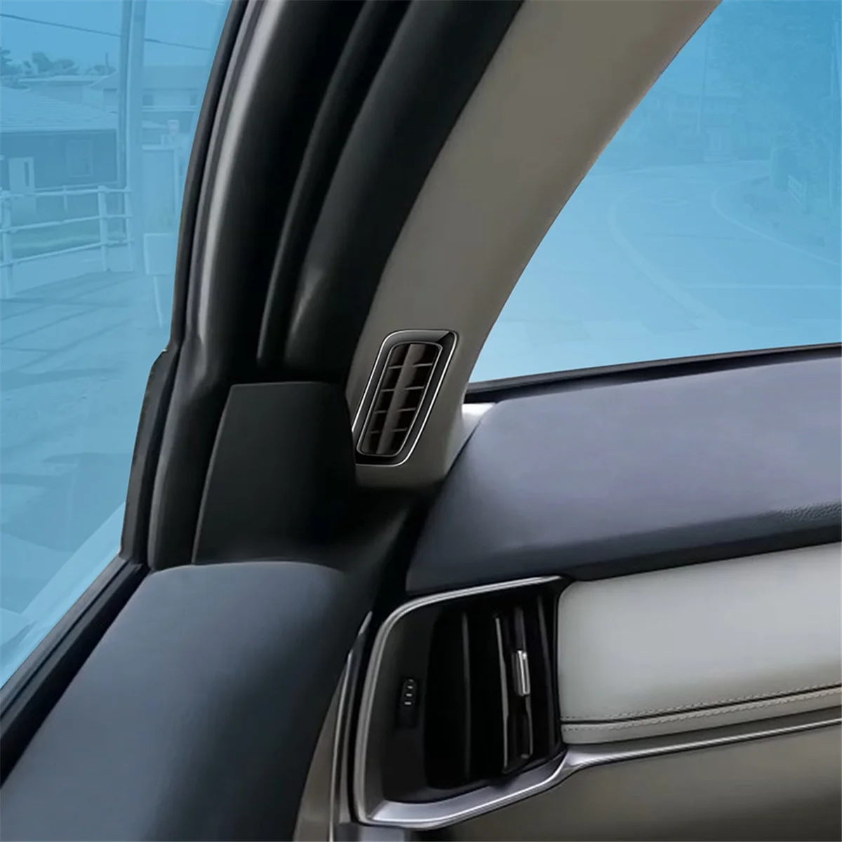 Для Mazda CX-60 2022 2023 RHD глянцевая черная Автомобильная стойка кондиционирования