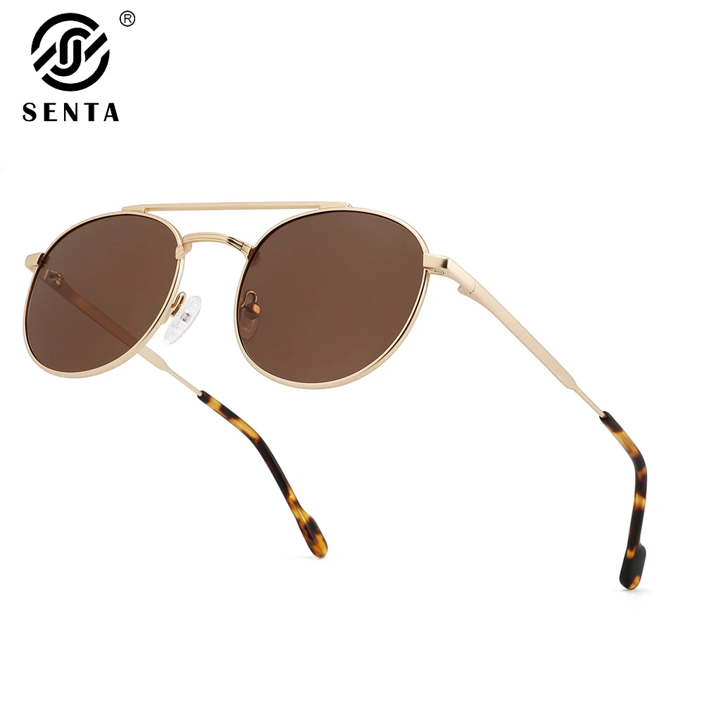 

Luxury Polarized Sunglasses Men Women Vintage Lenses Round Glasses Trend Polarizing eyepieces UV400 Double Bridge Retro Sunnies
