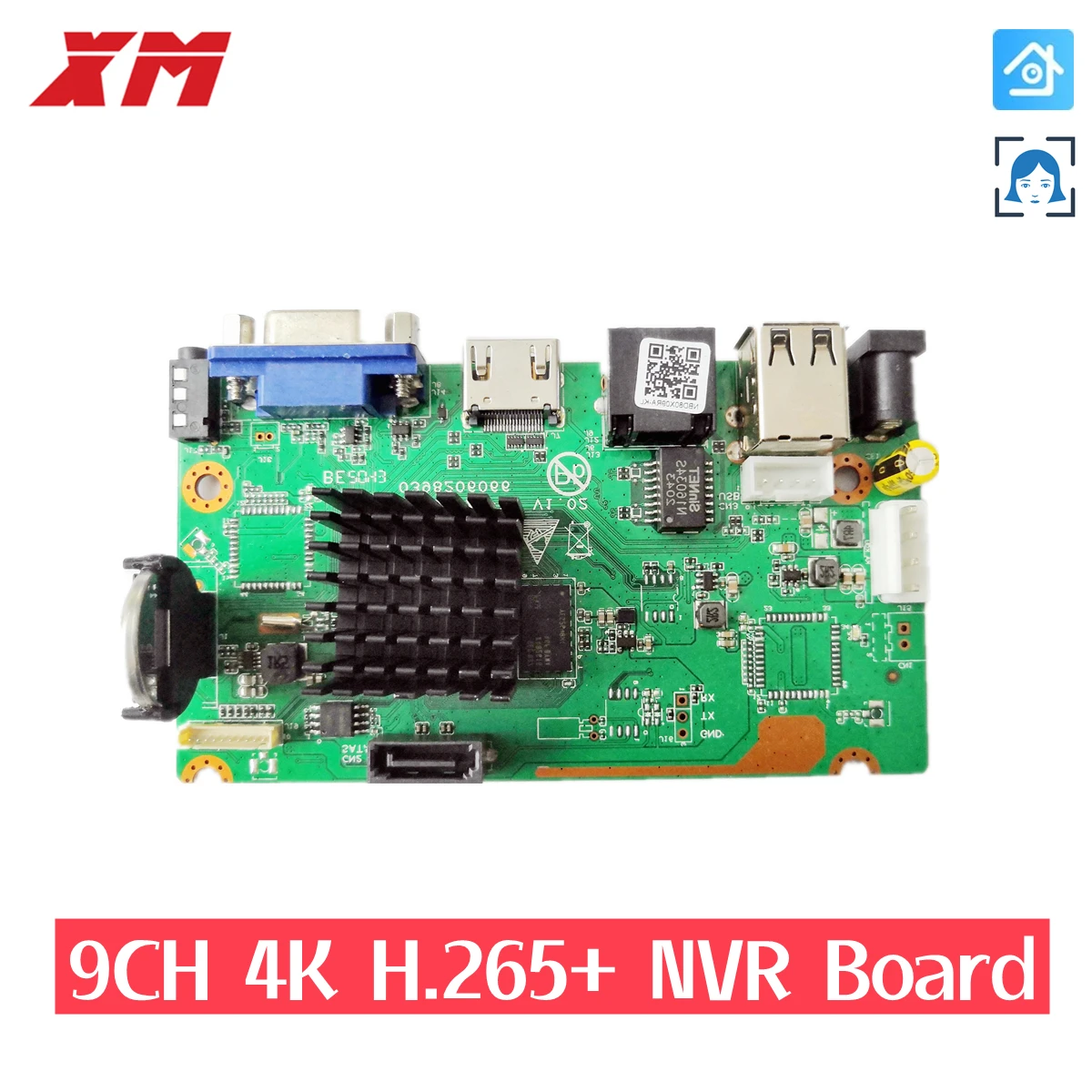 9CH 4K XM Original H.265 5MP CCTV NVR security Network Video Recorder support ONVIF protocol Smartphone PC for IP camera system