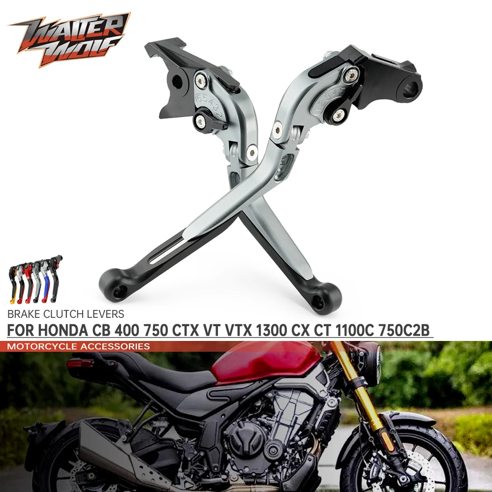 

Регулируемые складные выдвижные рычаги тормоза и сцепления для HONDA CB CTX 700 400 750 CB400 VT VT1300CX VTX 1300 CX 1300CT 1100C 750C2B