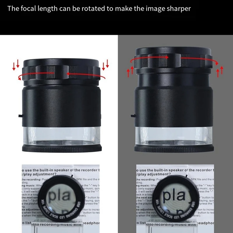 10-кратный светящийся ювелирный увеличитель измерительные весы USB перезаряжаемая