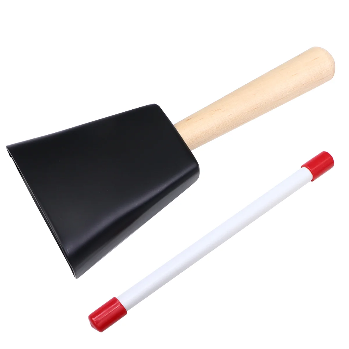 

Metal Cowbell Noisemaker Cheering Bell Calling Bell Percussion Musical Instruments with Wooden Handle for School Classroom (