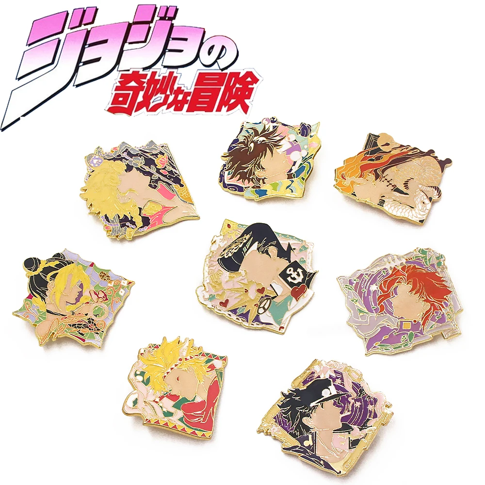 

Anime JoJo Cartoon Figure Enamel Brooch Pin Bizarre Adventure Lapel Badges Brooches Jewelry Gift for Fans Friends